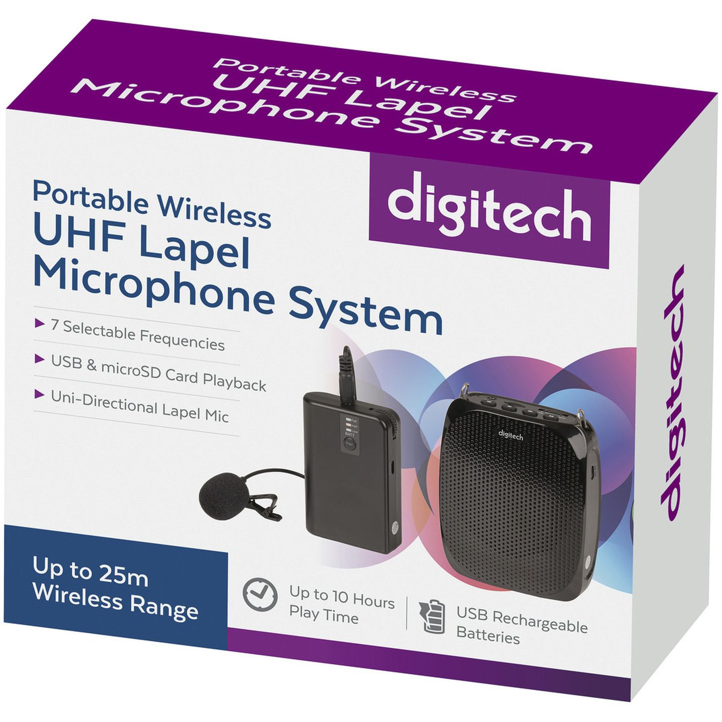 Digitech Portable Wireless UHF Lapel Microphone System | Jaycar New Zealand