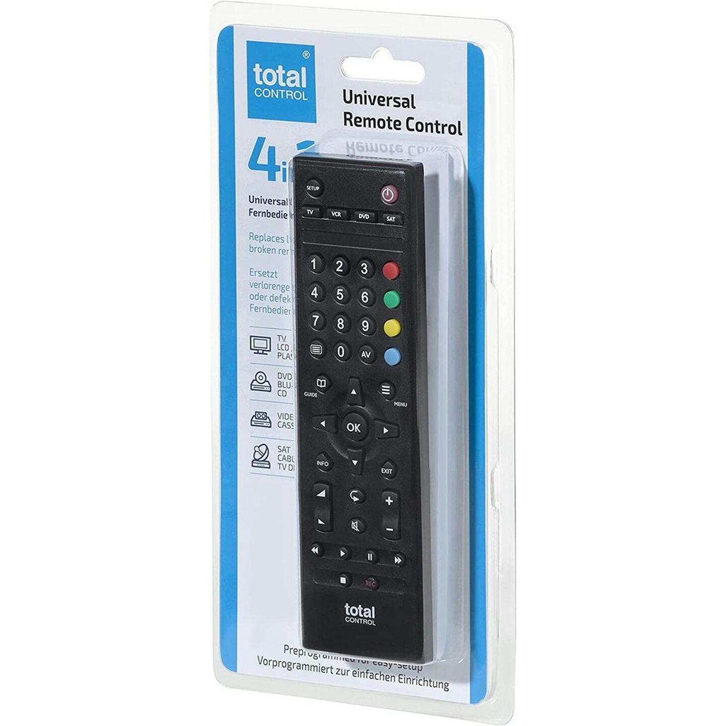 Total Control 4 Device TV Remote Control | Jaycar New Zealand