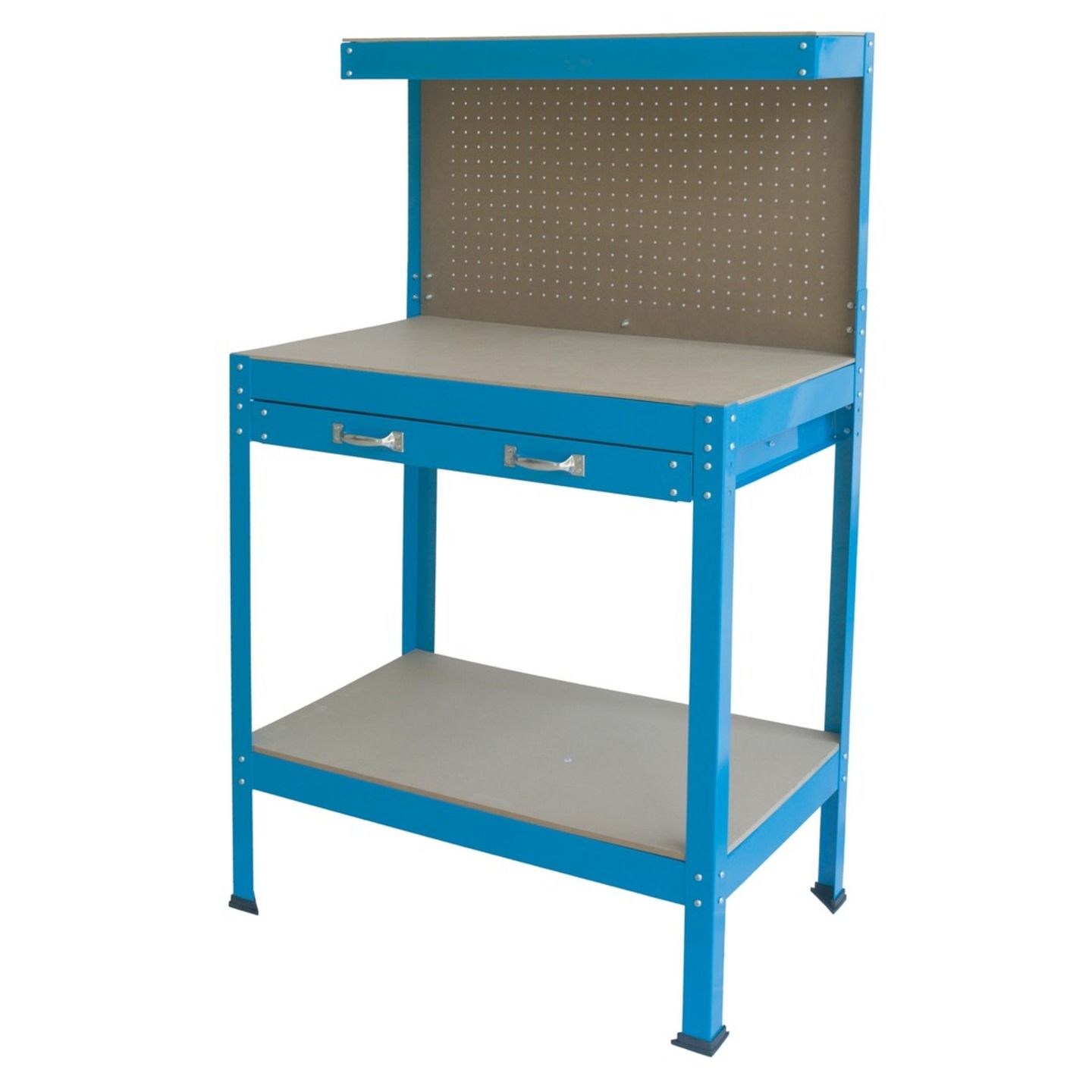 Workbench Self Assemble 900 x 500 x 1400mm Benchtop, Pegboard