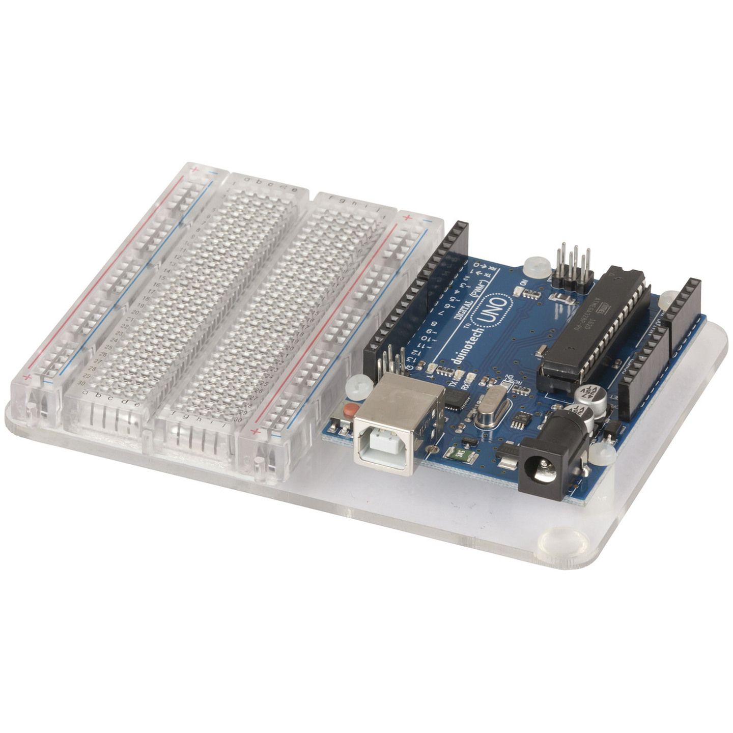 Acrylic Base for Uno and Breadboard | Jaycar New Zealand