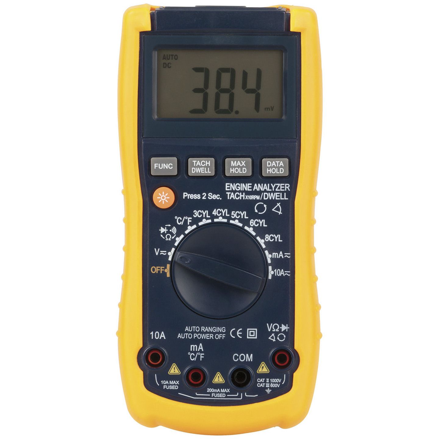 Multimètre Digital Automobile HoldPeak - Mesure Tension, Courant, Régime, Angle Allumage - Pour Voiture/moto
