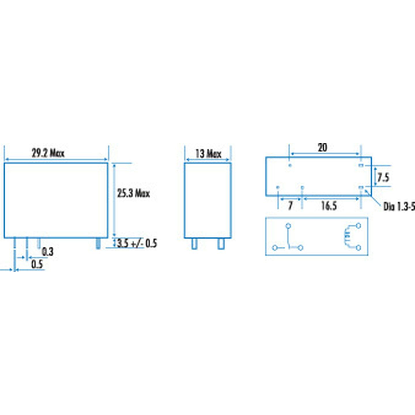 Pc Mountable Relay 12V SPDT PC Mount Relay - JW Series | Jaycar New Zealand