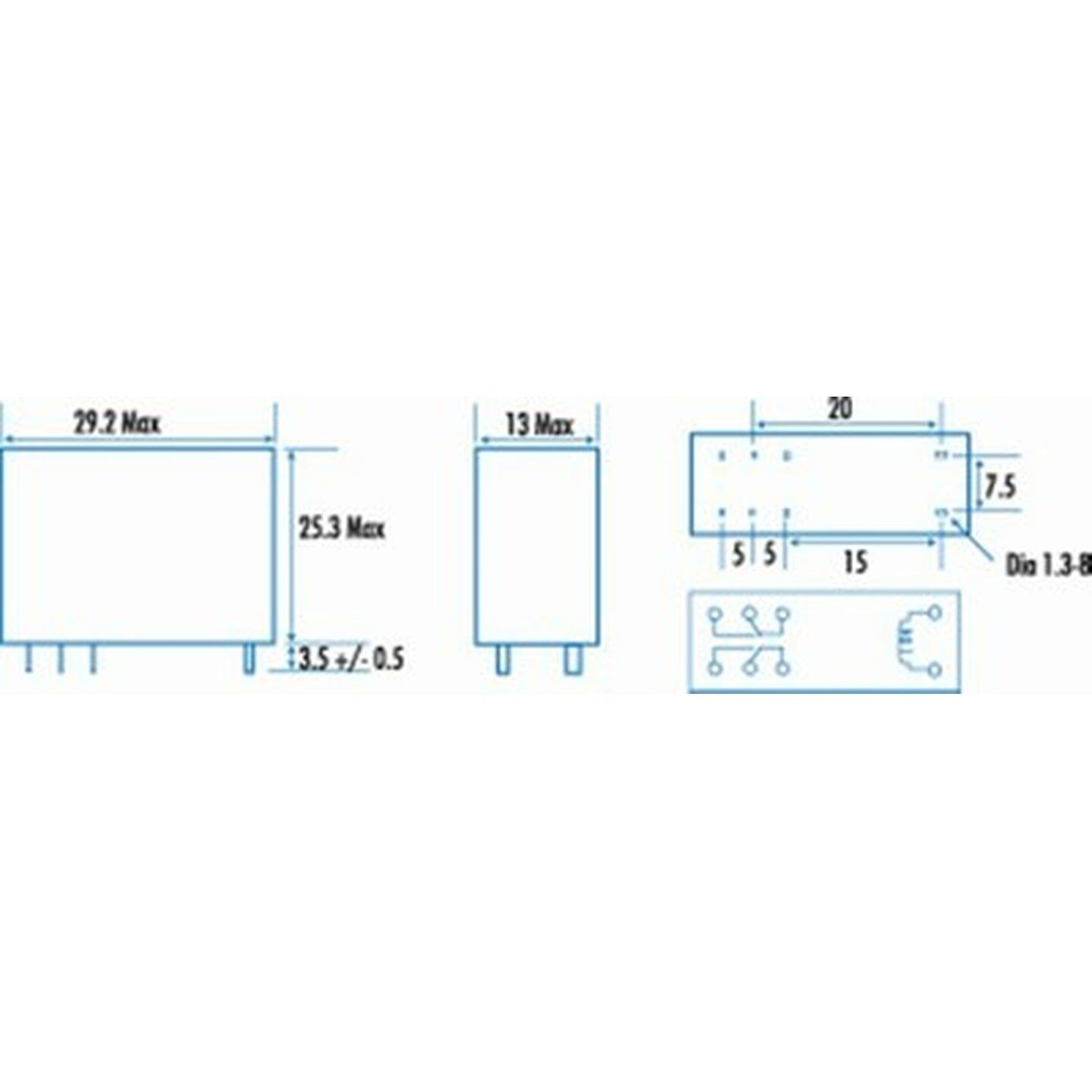 Pc Mountable Relay 24V DPDT PC Mount Relay - JW Series | Jaycar New Zealand