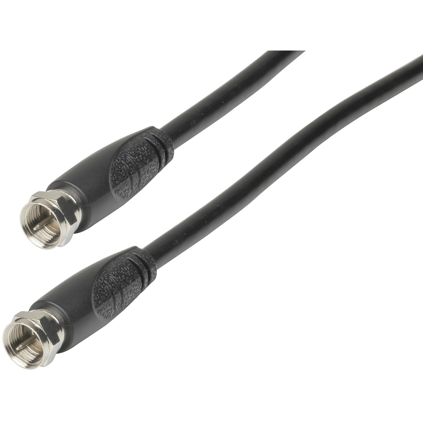 F Plug to F Plug Cable Black - 1.5m | Jaycar New Zealand