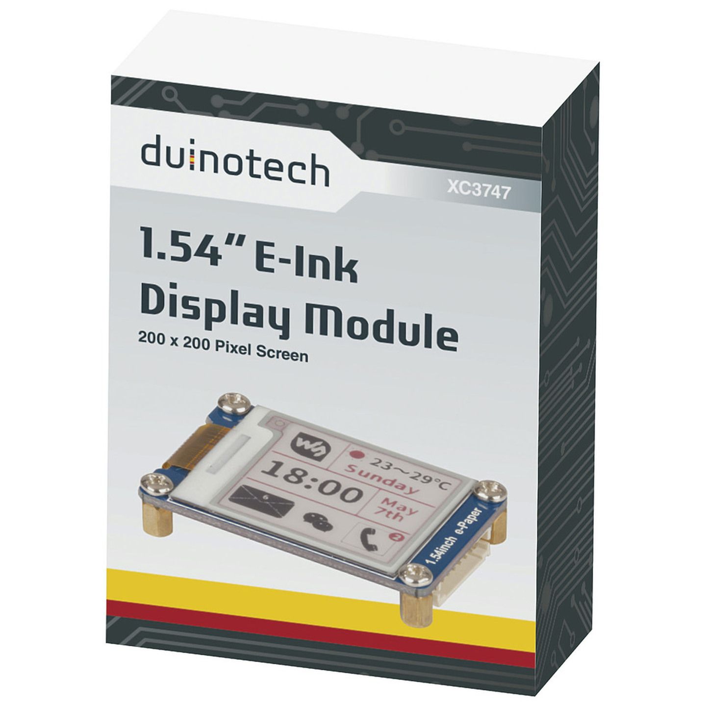Duinotech Arduino Compatible 1.54 Inch Monochrome E-Ink Display ...
