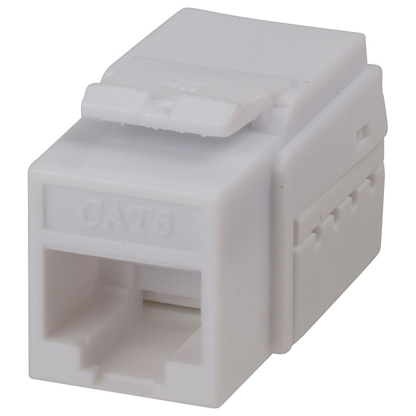 RJ45 Cat 6 Keystone Socket - White | Jaycar New Zealand