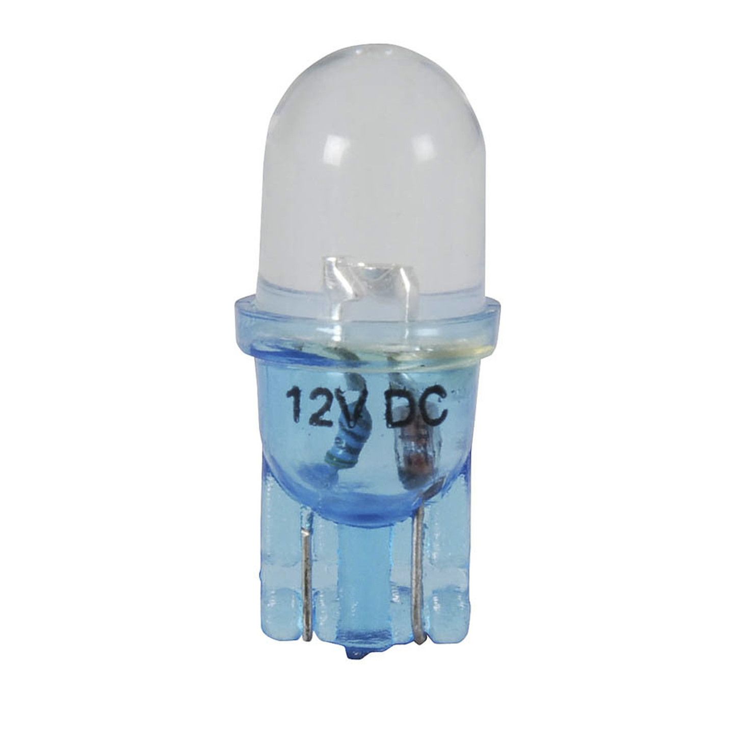 10x Hilamps T10 LED Ice Blue Dashboard Bulbs + 10x Sockets – Wedge Base, 12V-24V, For Instrument Cluster Gauges (W5W/168/194)